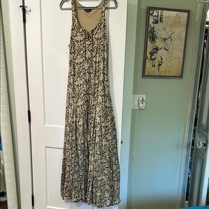 Ralph Lauren green and tan Sleeveless Maxi dress